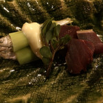 徳山鮓 - 鮎酢漬と鹿の生ハム