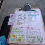 埜庵 - 店内に入ってまずはメニュー表を見ていくと、かき氷メニュー