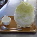 埜庵 - 程なくして生メロンミルク970円かき氷が運ばれてきました。