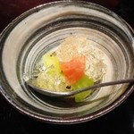 菊鮨 - グレープフルーツとキウイの白ワインジュレ