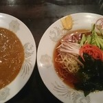 Jiyuu hachi bantei - 冷やし中華とカレーのセット