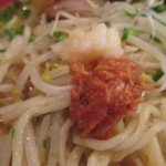 麺家かぐら - 後半は薬味投入！