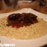 fino - 2015年7月　牛ホホ肉の赤ワイン煮込みを乗せたパルミジャーノリゾット