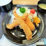 菊一商店 - ミックスフライ定食