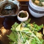 Tomiten - サラダ　一品　スープ　ライス