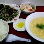 開華園 - レバニラ炒め定食(*^^*)メインは選べます♪