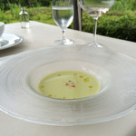 ガーデンレストラン - アスパラ冷製スープ