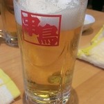 串鳥 - ビール！一口飲んだ後…