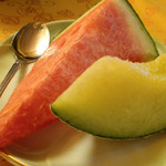ニューいらご - 【夕食】スイカ＆メロン
