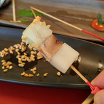 ニューいらご - 【夕食】メロンと豚肉の串