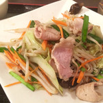 東和 - ランチメニュー 肉と五目野菜炒め 580円