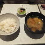 日本料理 TOBIUME - 食　石田農園産　叩きおくら　御飯