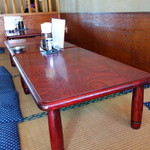 Marusou Shiyokudou - カウンター席、テーブル席、小上がりとなる店内