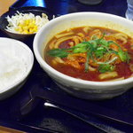 カレーうどん せんきち - 「ブラックカレーうどんセット、辛口」（760円）