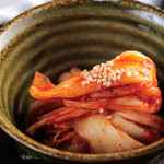 Assortment of four types of kimchi