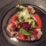 ベルトラン ラーシェ ル ブルターニュ 神楽坂 - 鱧の湯引きの前菜