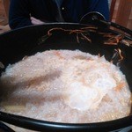 信州マタギ亭 - 猪鍋の雑炊