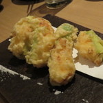 やなぎ澤 - 【再訪26】グリーンアスパラの海老真薯揚げ