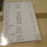 千成寿司 - 日本酒メニュー表