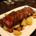 ジャンジャンブル - 「黒毛和牛 ラムシンのロースト、エストラゴンと焦がしバターのソース」です。