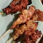 焼き鳥おおしば - 10本盛り合わせのタレ