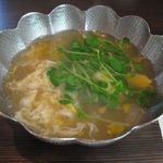 京口町　てるい - 淡路産鱧の玉子とじのアップ(2015.07)