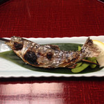 ryugon - 山女魚炭火立焼 弥彦娘（枝豆） レモン