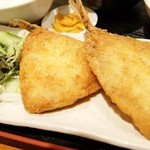 Large size fried horse mackerel set lunch