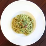 TAKASHI - ≪'15/07/21撮影≫パスタランチ 1000円 の<限定10食>鶏胸肉と長芋のバジリコ 冷製 "フェデリーニ"