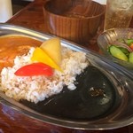 国立九三郎 - コラーゲンたっぷり蒸し鶏カレー　赤黒