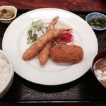 Nurando Sagami Yu - エビフライとカニクリームコロッケの定食♥