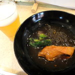 4021115 - 【バルメニュー】赤メバルの煮付け（沖縄もずく餡かけ）と 生ビール