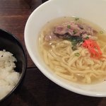 OKINAWAN BAR MAMI-ANA - そーきそば定食（ハーフ）\750円