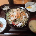 和楽 - ラーメンサラダ（明太子ご飯・コーヒー付、ご飯お替り無料）　950円