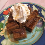 べら珈琲 - 黒糖パンの生クリームトースト（メイプル）