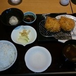 とんかつ葉月 - ヒレカツ定食、キャベツお代わり自由、ご飯大盛り無料