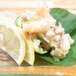 はてなのちゃわん - つきだしはイカゲソ入りポテサラ￥３００☆♪