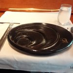 レストラン マノワ - カウンター席のテーブルセッティング（2015.7）