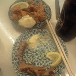 元祖立ち飲み屋 - 20150724 ゲソから揚げ180円おかわり