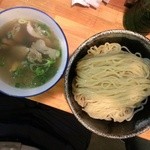 麺哲支店 麺野郎 - ムール貝とほうれん草の塩つけ麺(2015/7)