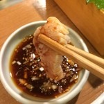 焼肉 グルマンズいとう - 【2015年06月】上ミノの湯引き、前菜としてはイイ感じで、期待高まります(^^♪