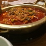 焼肉 グルマンズいとう - 【2015年06月】ユッケジャンラーメンを横から。