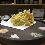 喜や - とうもろこしと枝豆のカキアゲ