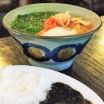 よしもと食堂 - とうふアーサそばとミニカレー
