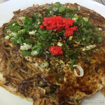 Okonomiyaki Fumi - 2015.7.25(土)13時50分 初訪問 モダン焼650円 ロケーション最高！(^з^)-☆