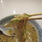 ラーメンこじま - 麺は多加水中細やや縮れで、低加水ストレートではない