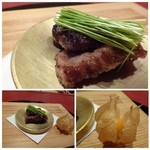 にくの匠 三芳 - 近江牛のテールの味噌漬け・・これ美味しい。テールは塩焼きやスープで頂くことが多いですが、
      味噌漬けにするとうまみが増しますね。絶品です。