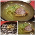 にくの匠 三芳 - 近江牛のハラミ、シャラン鴨から取った出汁で・・賀茂ナスも入っていまして、お好みで茗荷を加えていただきます。
                                鴨苦手なのですが、このお出汁は美味しいですね。初めて「鴨風味」が美味しいと思えました。