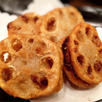 ことぶき亭 - レンコンの挟み揚げ