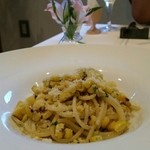 40251565 - 藤沢産焼きトウモロコシのスパゲティ　アーリオオーリオ〔15/7/25撮影〕